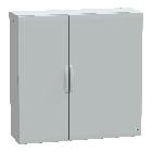 Armadio in poliestere con porta liscia 1250x1250x420 IP65 RAL 7035 - SCHNEIDER ELECTRIC NSYPLA12124G product photo
