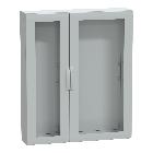 Armadio in poliestere con porta trasparente 1500x1250x320 IP65 RAL 7035 - SCHNEIDER ELECTRIC NSYPLA15123TG product photo