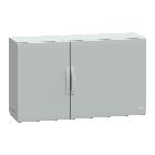 Armadio in poliestere con porta liscia 750x1250x420 IP65 RAL 7035 - SCHNEIDER ELECTRIC NSYPLA7124G product photo