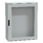 Cassa in poliestere 1055x850x350 IP66 con porta trasparente RAL 7035 - SCHNEIDER ELECTRIC NSYPLM108TG product photo