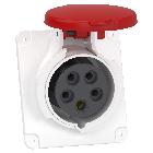 Presa fissa BT da incasso inclinata IP44 16A 380V 3PNT cablaggio rapido - SCHNEIDER ELECTRIC PKY16F435 product photo