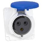 Presa fissa BT da incasso inclinata IP44 32A 220V 2PT cablaggio rapido - SCHNEIDER ELECTRIC PKY32F423 product photo