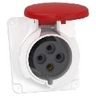 Presa fissa BT da incasso inclinata IP44 32A 380V 3PT cablaggio rapido - SCHNEIDER ELECTRIC PKY32F434 product photo