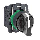 Selettore D.22- 3 posizioni - sblocco rotazione - leva nero - 2NO - SCHNEIDER ELECTRIC XB5AD33 product photo