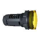 Lampada spia monoblocco gialla D.22 con LED integrato 230Vac - SCHNEIDER ELECTRIC XB5EVM8 product photo