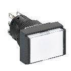 Pulsante luminoso bianco D.16 - filoghiera ad impulso - 24V - 1 NC/NO - SCHNEIDER ELECTRIC XB6EDW1B1P product photo
