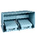 Interruttore a pedale doppio - IP66 c/protezione metallo blu-2 NC + 2 NO - SCHNEIDER ELECTRIC XPEM3100D product photo