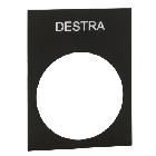 TARGHETTA DESTRA - SCHNEIDER ELECTRIC ZB2BY2609 - SCHNEIDER ELECTRIC ZB2BY2609 - SCHNEIDER ELECTRIC ZB2BY2609 product photo