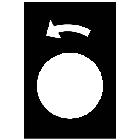 Etichetta - 30x40mm - nero - rotazione sinistra, lento - SCHNEIDER ELECTRIC ZB2BY2922 product photo