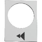 Etichetta - 30x40mm - bianco - sollevamento o destra, lento-veloce - SCHNEIDER ELECTRIC ZB2BY4903 product photo