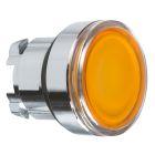 Testa pulsante luminoso Ø22 - arancione - per inserimento etichetta- per LED universale - SCHNEIDER ELECTRIC ZB4BA58 product photo