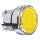 Testa pulsante luminoso giallo D.22 - per LED universale - SCHNEIDER ELECTRIC ZB4BW383 product photo