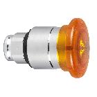 Testa pulsante a fungo luminoso D.40 - PREMERE-TIRARE D.22  - GIALLO- per LED universale - SCHNEIDER ELECTRIC ZB4BW653 product photo