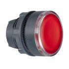 Testa pulsante luminoso Ø22 - rosso - per inserimento etichetta- per LED universale - SCHNEIDER ELECTRIC ZB5AA48 product photo