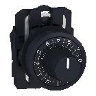 Testa per potenziometro D.22 - nero - per asse 6 mm - SCHNEIDER ELECTRIC ZB5AD912 product photo