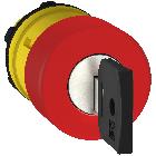 Testa fungo arresto emergenza D.30  - a chiave D.22 - rossa - Ronis 455 - SCHNEIDER ELECTRIC ZB5AS934 product photo