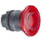 Testa pulsante a fungo D.40 - sgancio a rotazione D.22 - rosso- per LED universale - SCHNEIDER ELECTRIC ZB5AW743 product photo