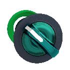 Testa selettore luminoso verde 2 posizioni D.30 - filopannello  - per LED universale - SCHNEIDER ELECTRIC ZB5FK1233 product photo