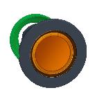 Harmony XB5, testa pulsante lumimoso arancio Antimicrobico D.30 filopannello, in plastica, ad impulso, senza marcatura- per LED universale - SCHNEIDER ELECTRIC ZB5FW353 product photo