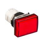 Testa lampada spia Ø16 - rettangolare - 5 colori - gemma liscia rossa - SCHNEIDER ELECTRIC ZB6DV4 product photo