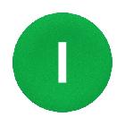 Capsula verde - c/marcatura i - bianca - per pulsante filoghiera circolare - [prezzo per 100 pz] - SCHNEIDER ELECTRIC ZBA331 product photo