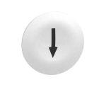 Capsula bianca con marcatura freccia per pulsanti tripli Ø22 - [prezzo per 100 pz] - SCHNEIDER ELECTRIC ZBA7134 product photo