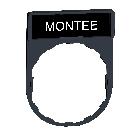 Porta etichetta 30 X 40mm - per unit?  D.22 - con etichetta ALZATA - SCHNEIDER ELECTRIC ZBY2107 product photo