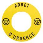 Etichetta rettangolare Ø60 per arresto emerg.-ARRET D'URGENCE/logo ISO13850 - SCHNEIDER ELECTRIC ZBY9130T product photo