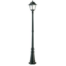 LAMPADA GIARDINO PALO NERO ALTO 212 CM CON LANTERNA QUADRATA E27 - SOVIL 332/06 product photo