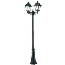 LAMPADA GIARDINO PALO NERO 218 CM DUE LUCILANTERNA QUADRATA E27 - SOVIL 396/06 product photo