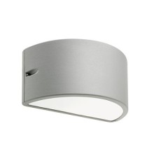 LAMPADA PARETE APPLIQUE ESTERNI MEZZA LUNA GRIGIA LUCE UP / DOWN E27 - SOVIL 474/72 product photo