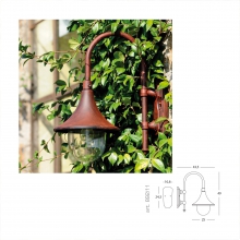 LAMPADA GIARDINO PALETTO SERIE DELUXE 135CM RUGGINE - SOVIL 894/11 product photo