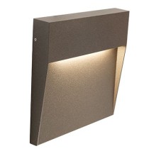 LAMPADA SEGNAPASSO DA PARETE LED GEO SQUARE 6W 4000K MARRONE - SOVIL 99155/27 product photo