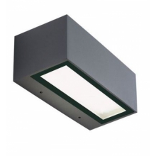 APPLIQUE DA ESTERNO LED GARAGE 13W+13W 4000K GRIGIO - SOVIL 99177/16 product photo