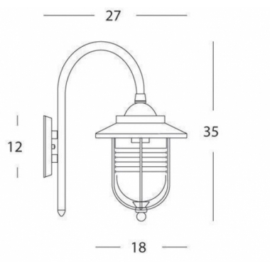 APPLIQUE PICCOLA IN BASSO E27 PORTO - SOVIL 100/11 product photo Photo 02 3XL