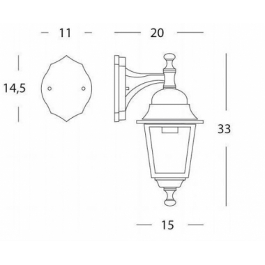 APPLIQUE DA ESTERNO PICCOLA IN BASSO NANO E27 BIANCO - SOVIL 160/02 product photo Photo 02 3XL
