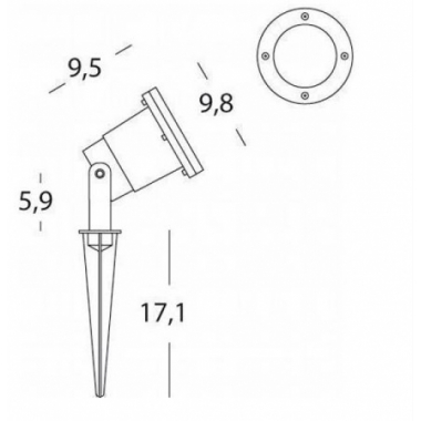 PICCHETTO DA GIARDINO SPOT FARETTO GU10 NERO - SOVIL 2201/06 product photo Photo 02 3XL