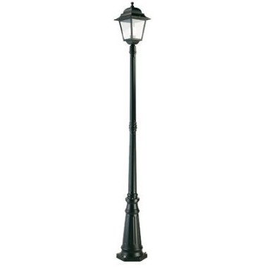 LAMPADA GIARDINO PALO NERO ALTO 212 CM CON LANTERNA QUADRATA E27 - SOVIL 332/06 product photo Photo 01 3XL