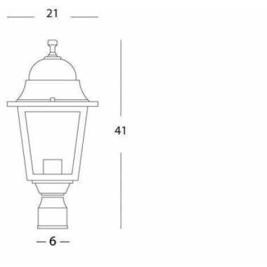 TESTA PALO DA GIARDINO D60 QUADRATA E27 NERO - SOVIL 401/06 product photo Photo 02 3XL