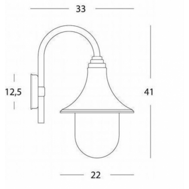 APPLIQUE DA ESTERNO IN BASSO ZOE E27 NERO - SOVIL 447/06 product photo Photo 02 3XL