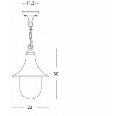 LAMPADA ZOE SOSPENSIONE E27 DA ESTERNO NERO - SOVIL 448/06 product photo Photo 02 3XL
