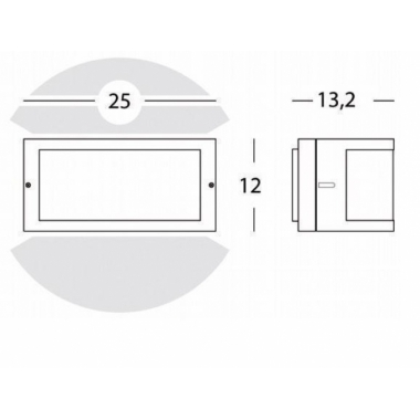 APPLIQUE DA ESTERNO UMBE APERTA E27 CORTEN - SOVIL 473/36 product photo Photo 02 3XL