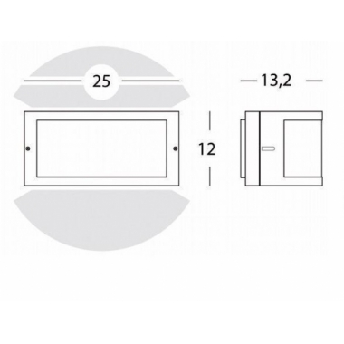 APPLIQUE DA ESTERNO UMBE APERTA E27 ALLUMINIO - SOVIL 473/72 product photo Photo 02 3XL