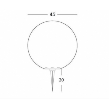 LAMPADA BALL SFERA DA PAVIMENTO DA ESTERNO D45 - SOVIL 640/02 product photo Photo 02 3XL
