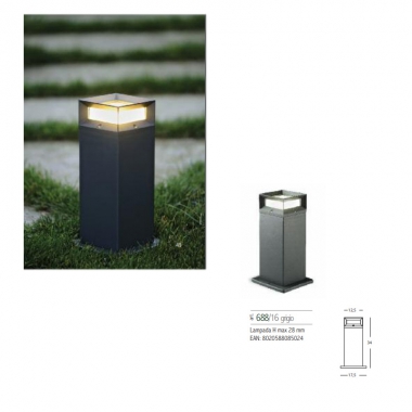 LAMPADA SOFFITTO PLAFONIERA ESTERNI GRIGIO TONDO STAGE E27 - SOVIL 689/16 product photo Photo 01 3XL