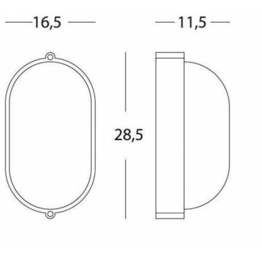 PLAFONIERA INDUSTRIALE OVALE GRANDE E27 NERO - SOVIL 701/06 product photo Photo 02 3XL