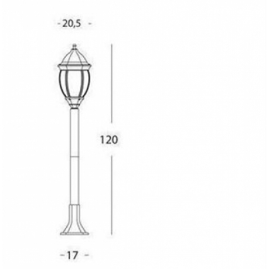 PALETTO OLIVE DA ESTERNO E27 GRAFITE - SOVIL 752/16 product photo Photo 02 3XL