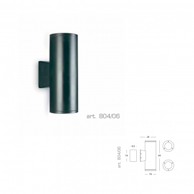 LAMPADA PARETE APPLIQUE ESTERNINERO LUCE UP /DOWN - SOVIL 804NE product photo Photo 01 3XL