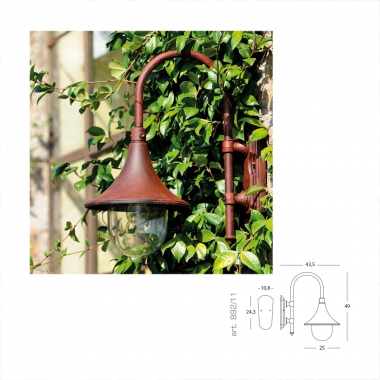 LAMPADA GIARDINO PALETTO SERIE DELUXE 135CM RUGGINE - SOVIL 894/11 product photo Photo 01 3XL