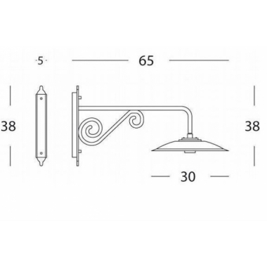 APPLIQUE DA ESTERNO CLASSICA CORTA E27 - SOVIL 928/16 product photo Photo 02 3XL